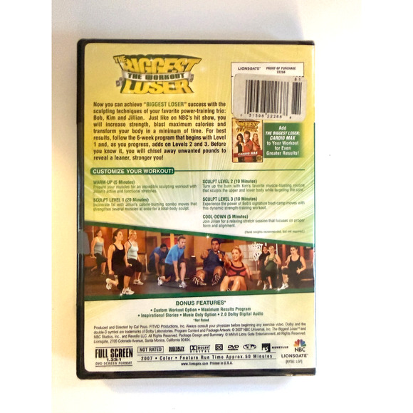 The Biggest Loser Power Sculpt 6 Week Program DVD Workout Fitness - Picture 2 of 2